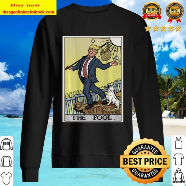 Funny Anti Donald Trump The Fool Tarot Democrat Back Print Sweater
