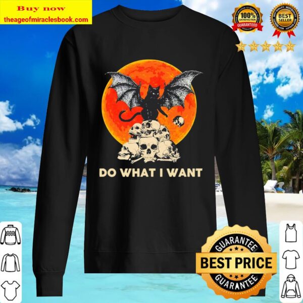 Funny Cat do what I want Halloween Sweater
