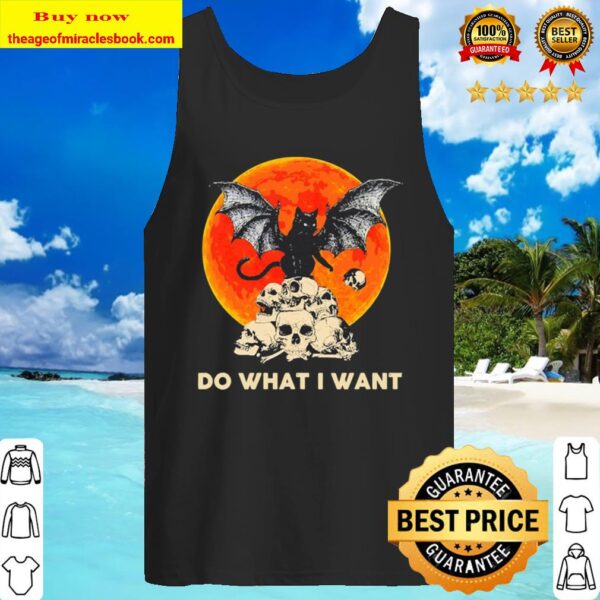 Funny Cat do what I want Halloween Tank Top