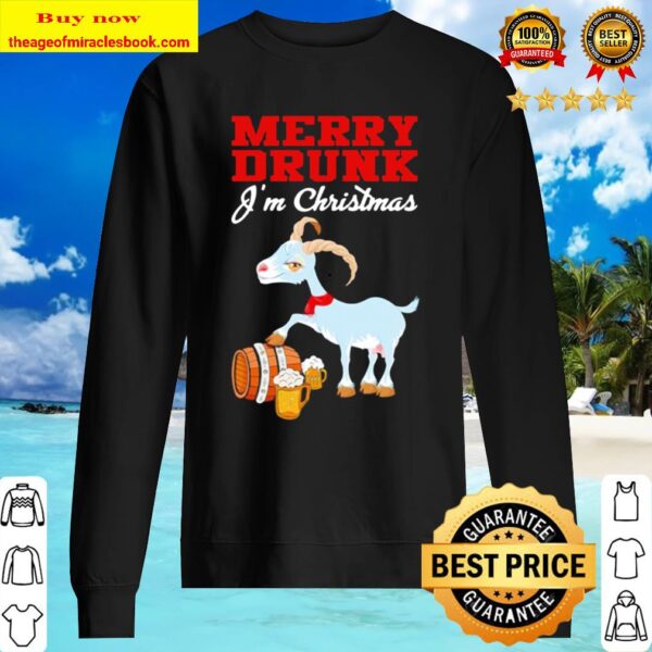 Goat merry drunk beer i’m christmas Sweater