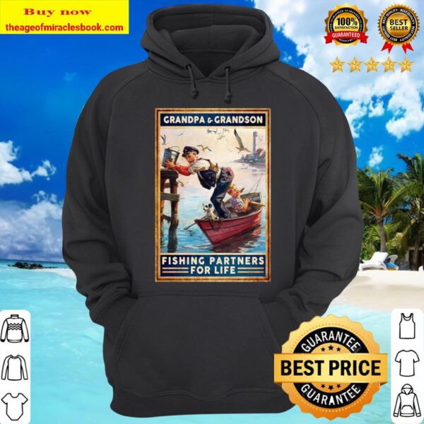 Grandpa And Grandson Fishing Partners For Life Hoodie