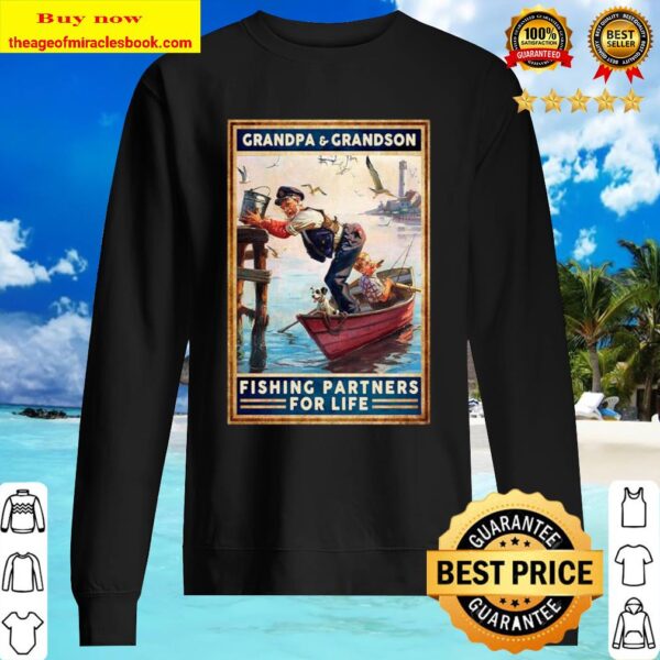 Grandpa And Grandson Fishing Partners For Life Sweater