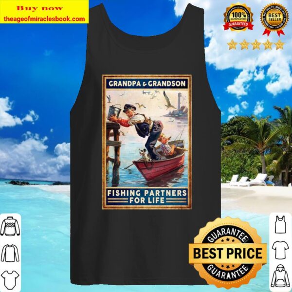 Grandpa And Grandson Fishing Partners For Life Tank Top
