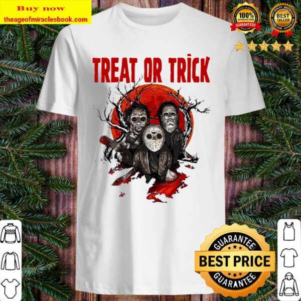 Horror Character Treat or Trick Halloween Shirt