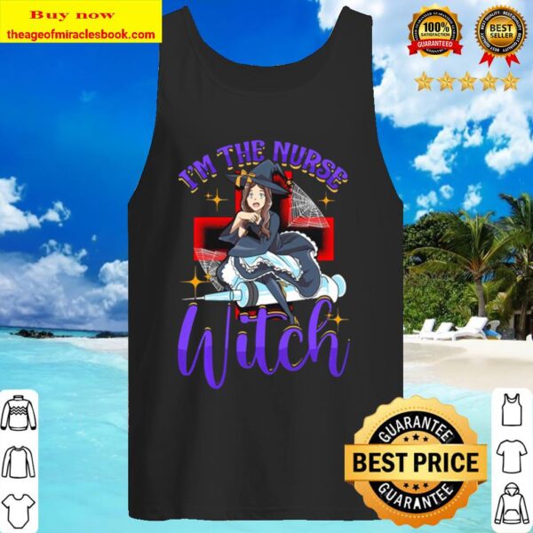 I’m The Nurse Witch Halloween Costume Flying Syringe Broom Long Sleeve Tank Top