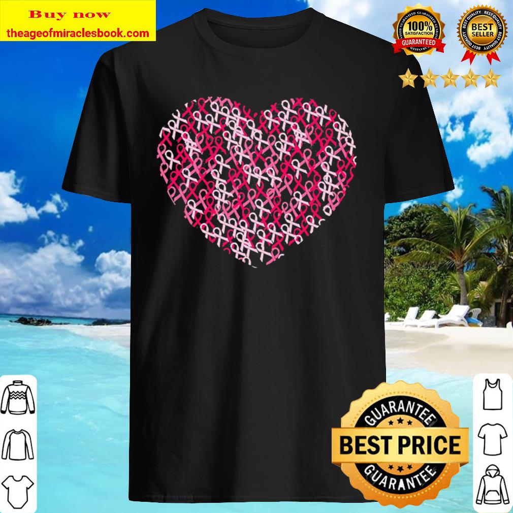 Kropsis Pink Heart Breast Cancer Awareness New T-shirt
