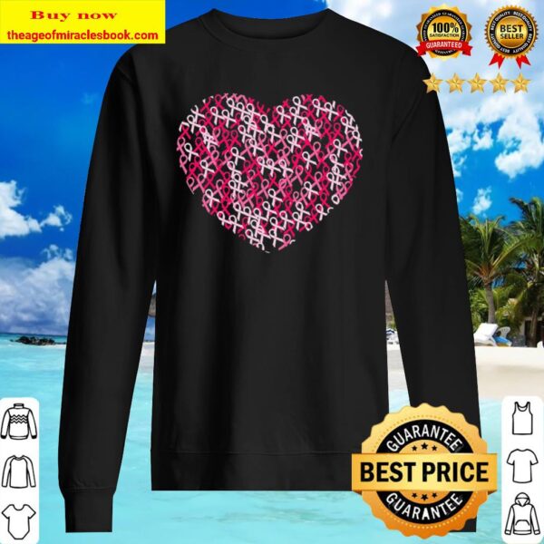 Kropsis Pink Heart Breast Cancer Awareness Sweater