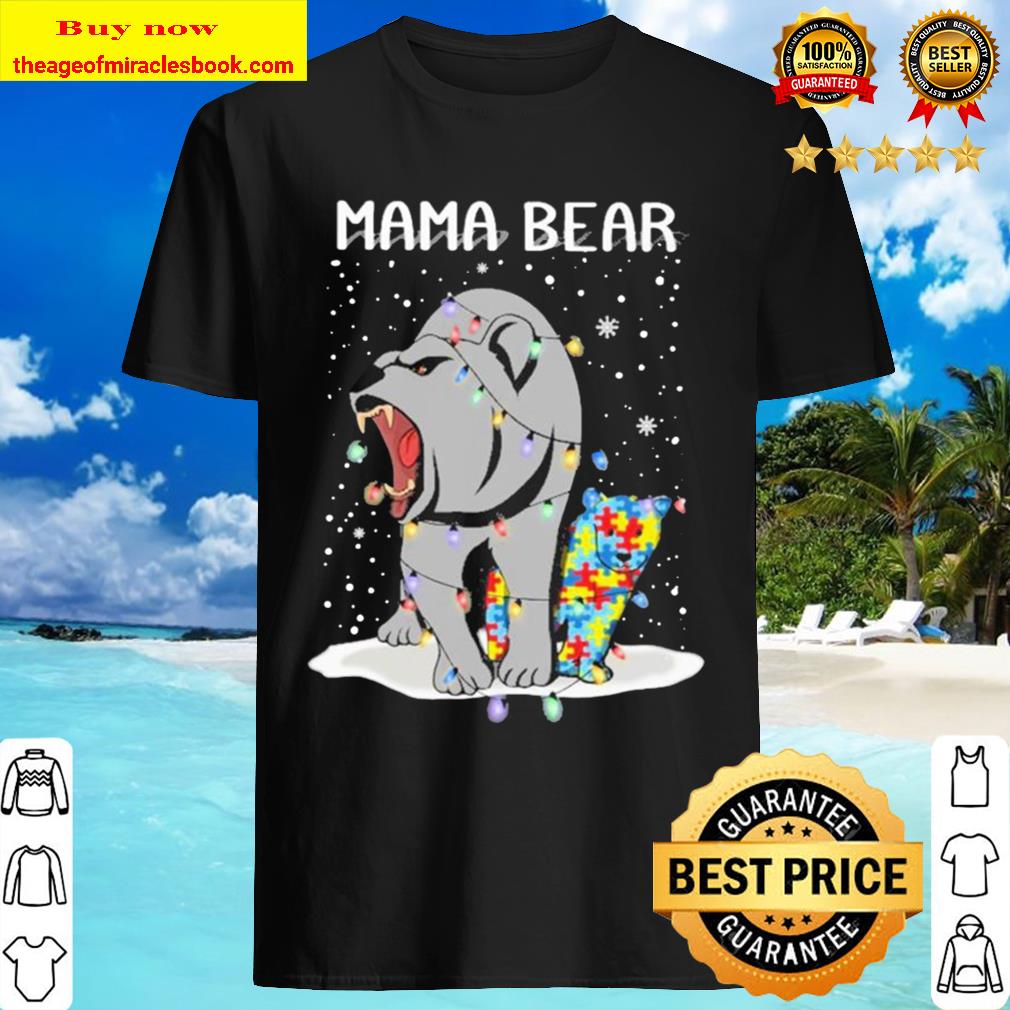 Light Christmas Autism Mama Bear Shirt