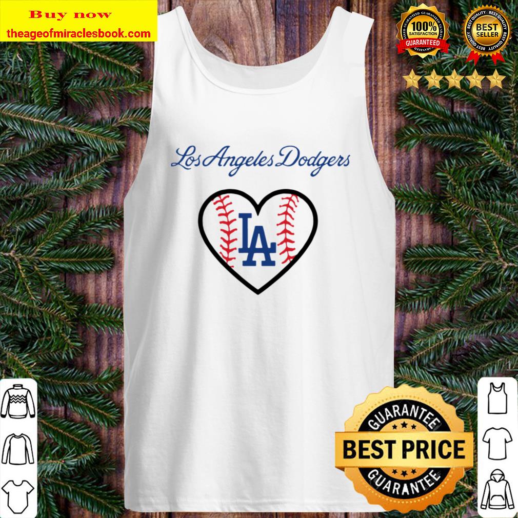 Los Angeles LA Dodgers Heart Logo Baseball Tank Top