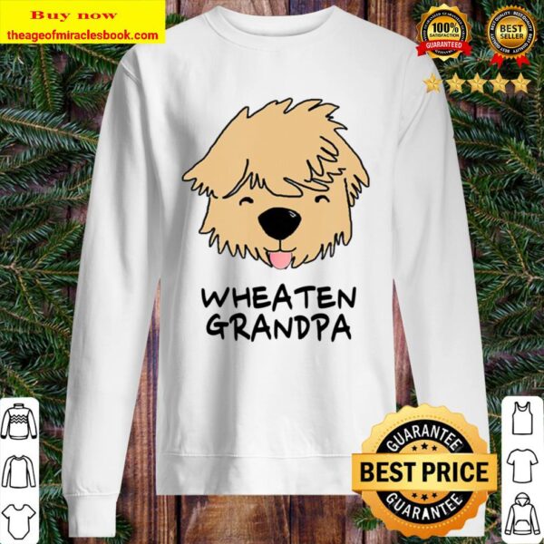 Mens Wheaten Grandpa Soft Coated Wheaten Terrier Dog Grandfather Sweater