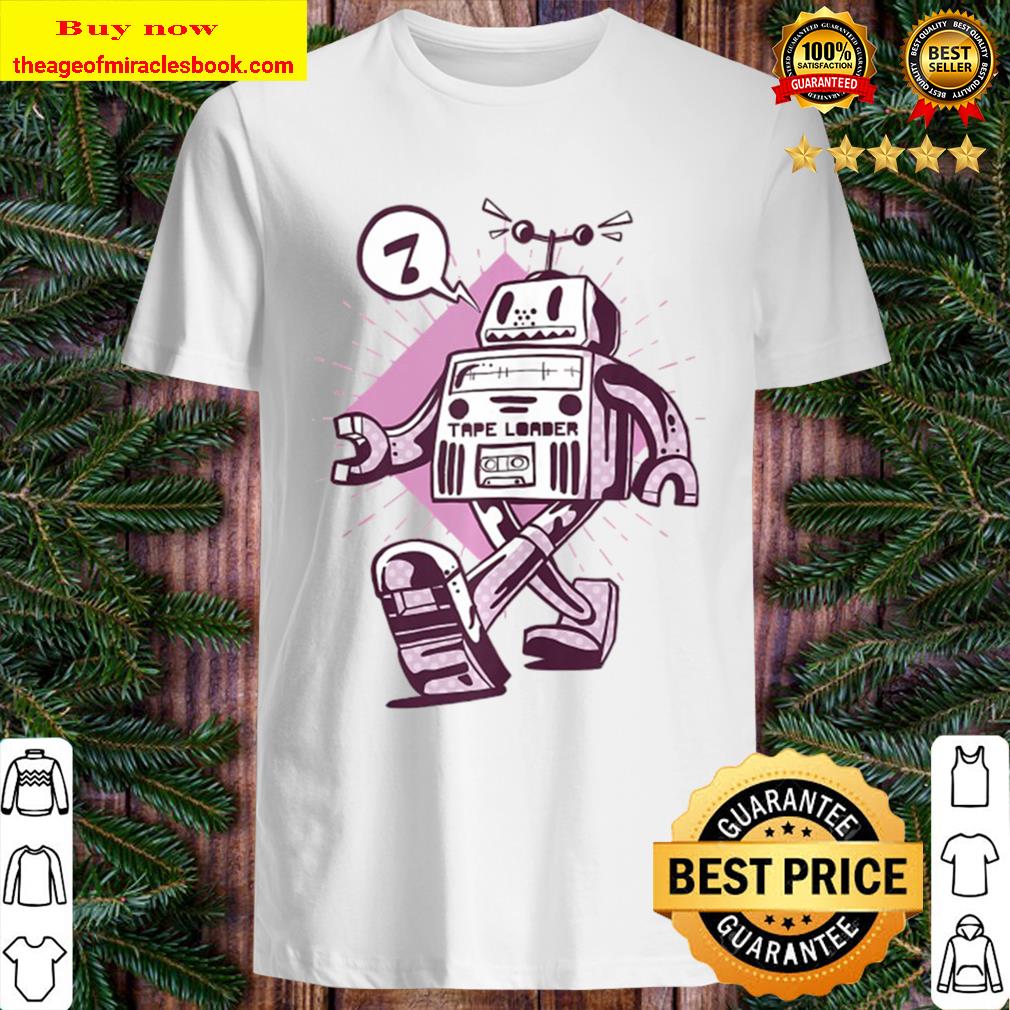 Music Tape Robot – Vintage Retro Robot Graphic T-shirt