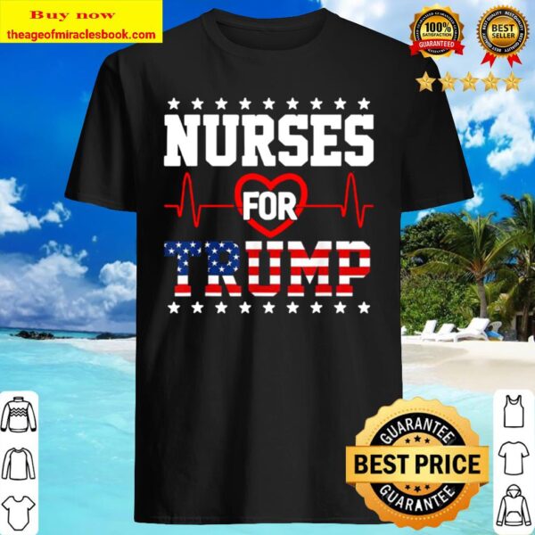 Nurses for trump american flag Shirt