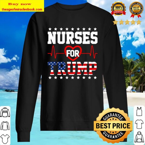 Nurses for trump american flag Sweater