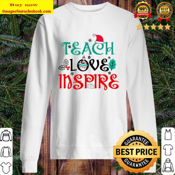 Official Teacher Christmas Teach Love Inspire Sweater