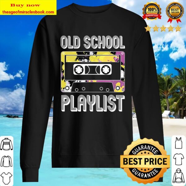 Old School Playlist Vintage 80S 90S Music Flashback Couples Sweater