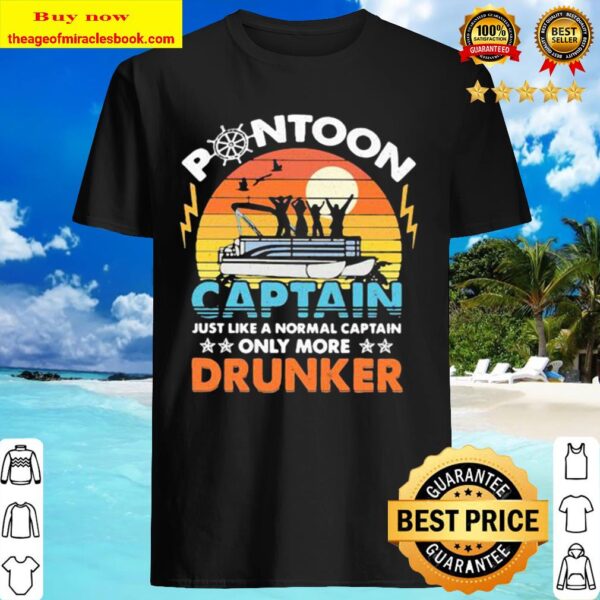 Pontoon captain like a regular captain only way more drunker vintage Shirt