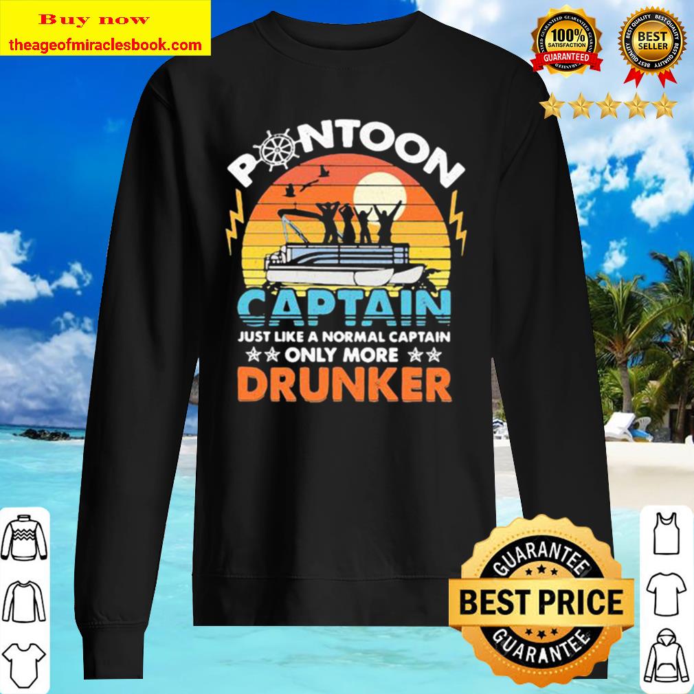 Pontoon captain like a regular captain only way more drunker vintage Sweater