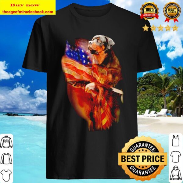 Premium Eagle Rottweiler American Wings Happy 4th Of July Shirt