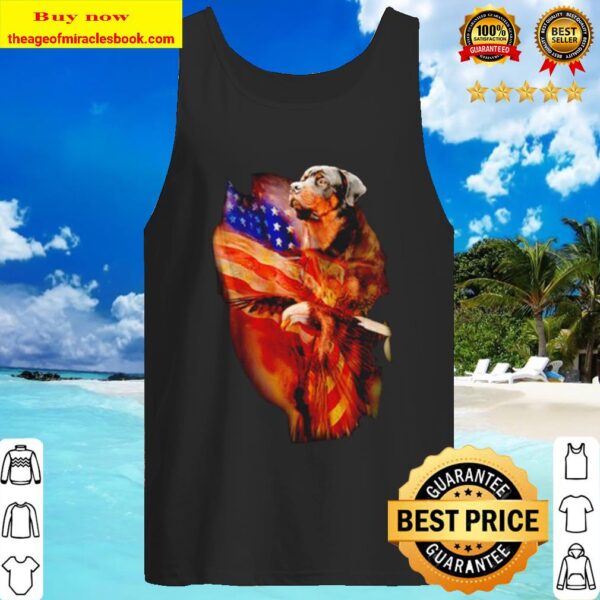 Premium Eagle Rottweiler American Wings Happy 4th Of July Tank Top