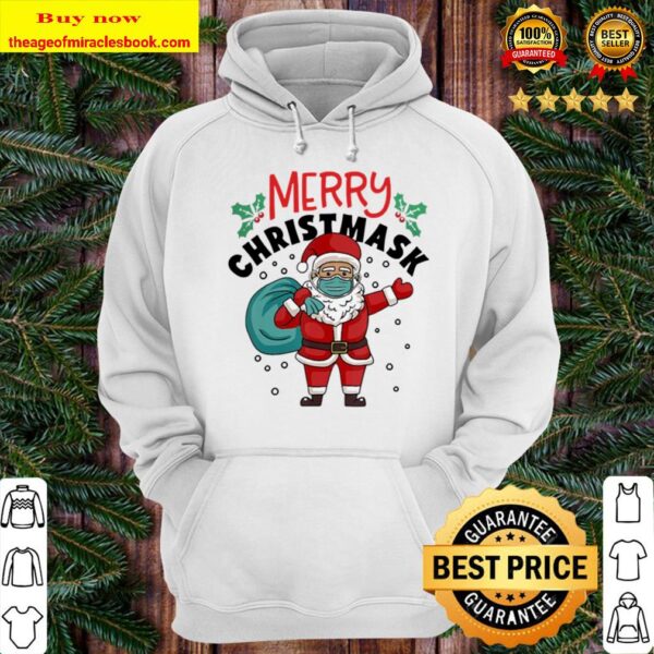 Santa Claus face mask Merry Christmas Hoodie