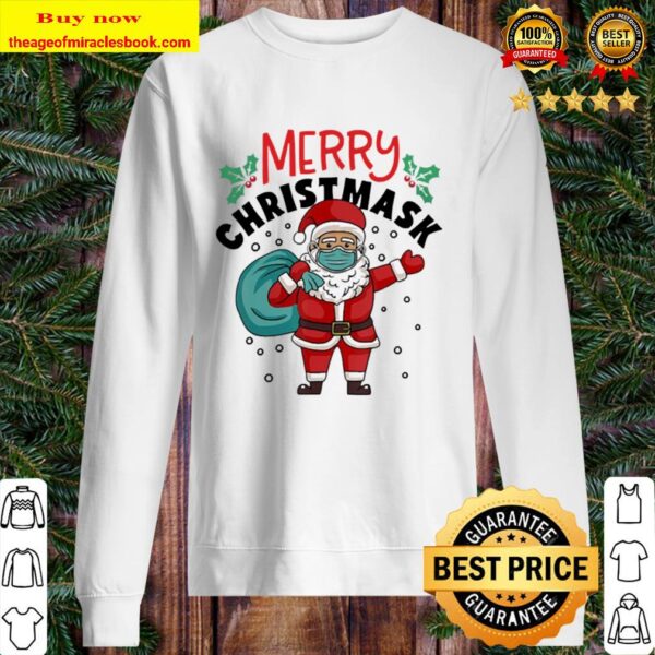 Santa Claus face mask Merry Christmas Sweater
