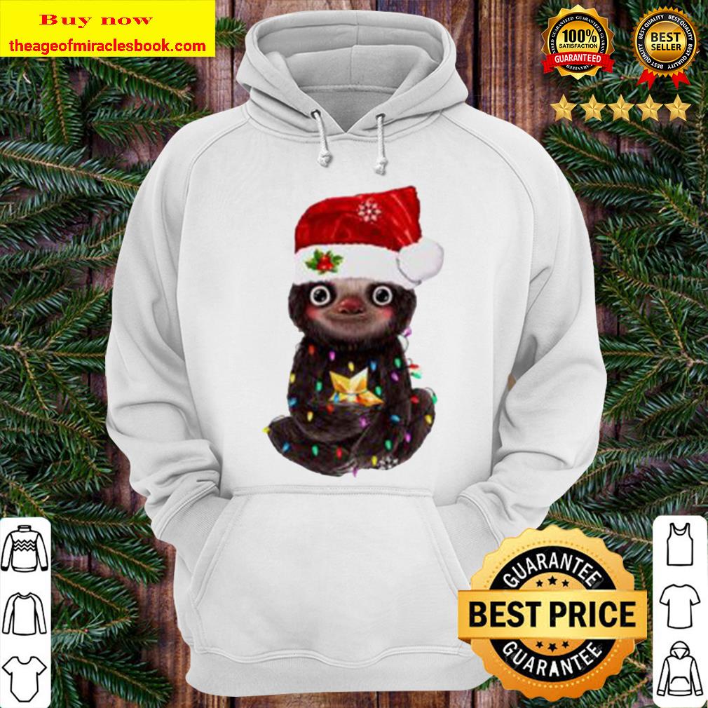 Santa sloth Christmas Hoodie
