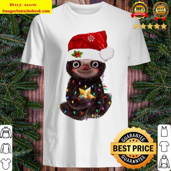 Santa sloth Christmas Shirt