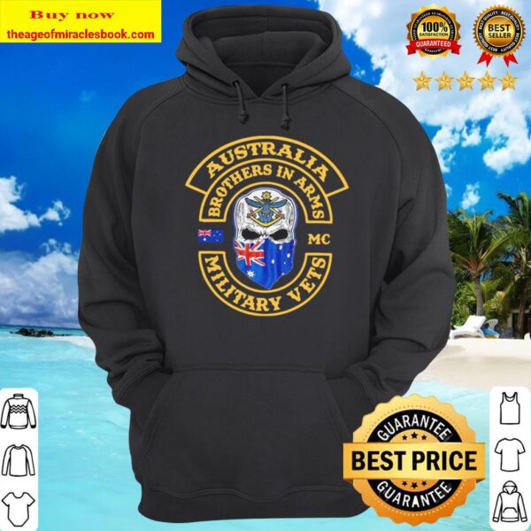 Skull mask Australia brothers in ARMS MC Military Vets Hoodie