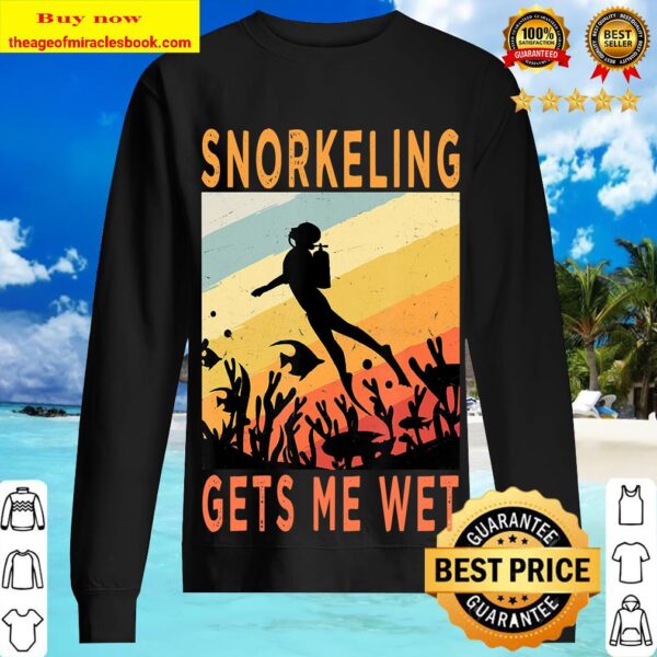 Snorkeling Gets Me Wet Funny Vintage Sweater
