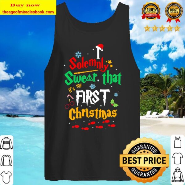 Solemnly swear it’s my that first christmas hat santa Tank Top