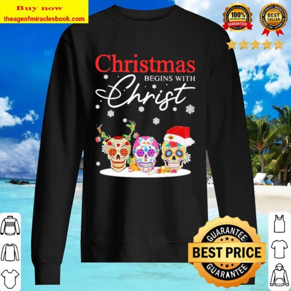 Sugar Skulls Christmas begins with Christmas Sweater