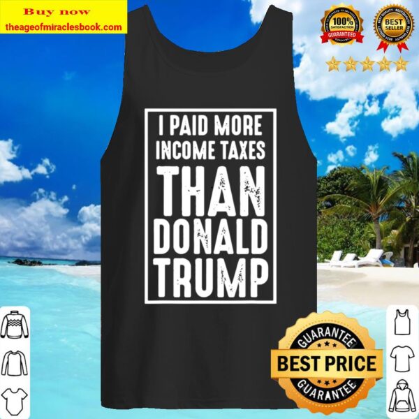 Taxes Than Donald Trump I Paid More Income  Retro Vintage Tank Top