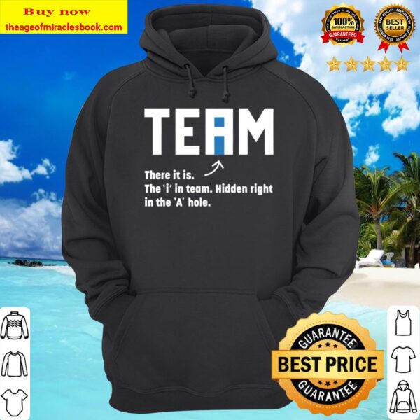 Team There It Iss The I In Team Hidden Right In The A Hole Hoodie