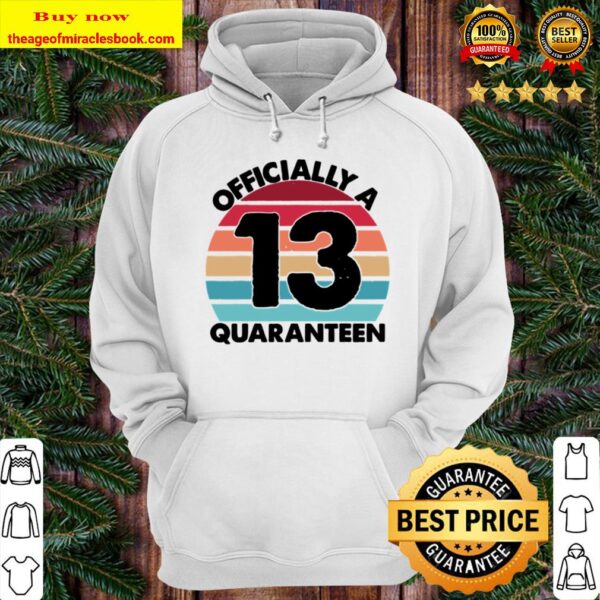 Teenager 13 Years Old 13Th Birthday Officially A Quaranteen Hoodie