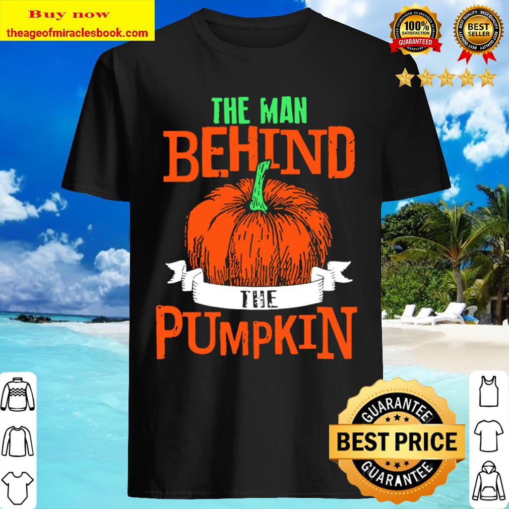 The Man Behind The Pumpkin Cool Halloween Costume Gift Shirt