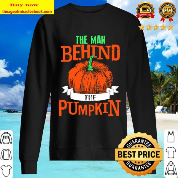 The Man Behind The Pumpkin Cool Halloween Costume Gift Sweater