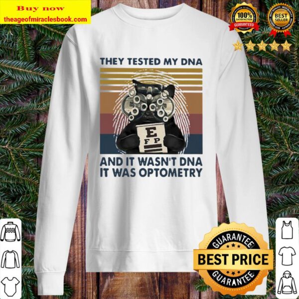 They tested my dna and it wasn’t dna it was optometry black cat vintag Sweater