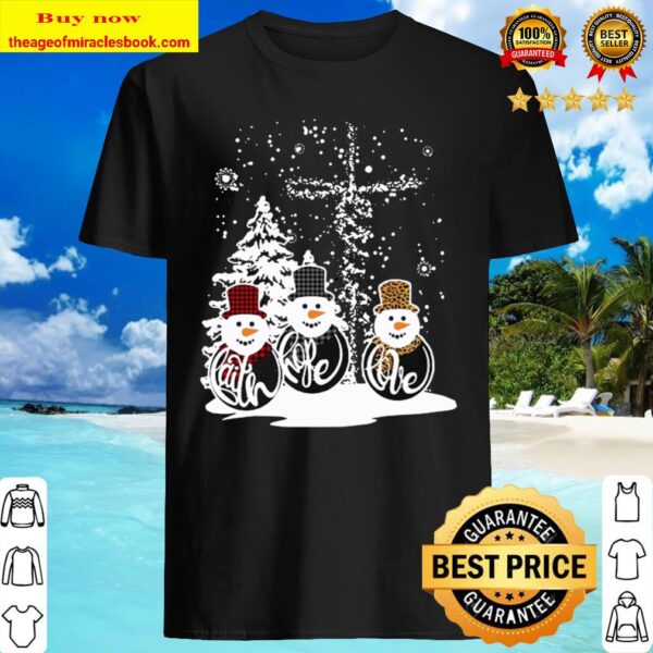 Three Snowman Merry Christmas Shirt