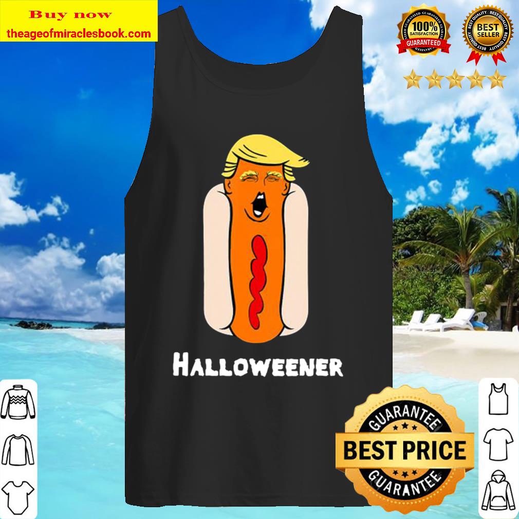 Trump Halloween Funny Weiner Hot Dog Head Trick Or Treat Tank Top