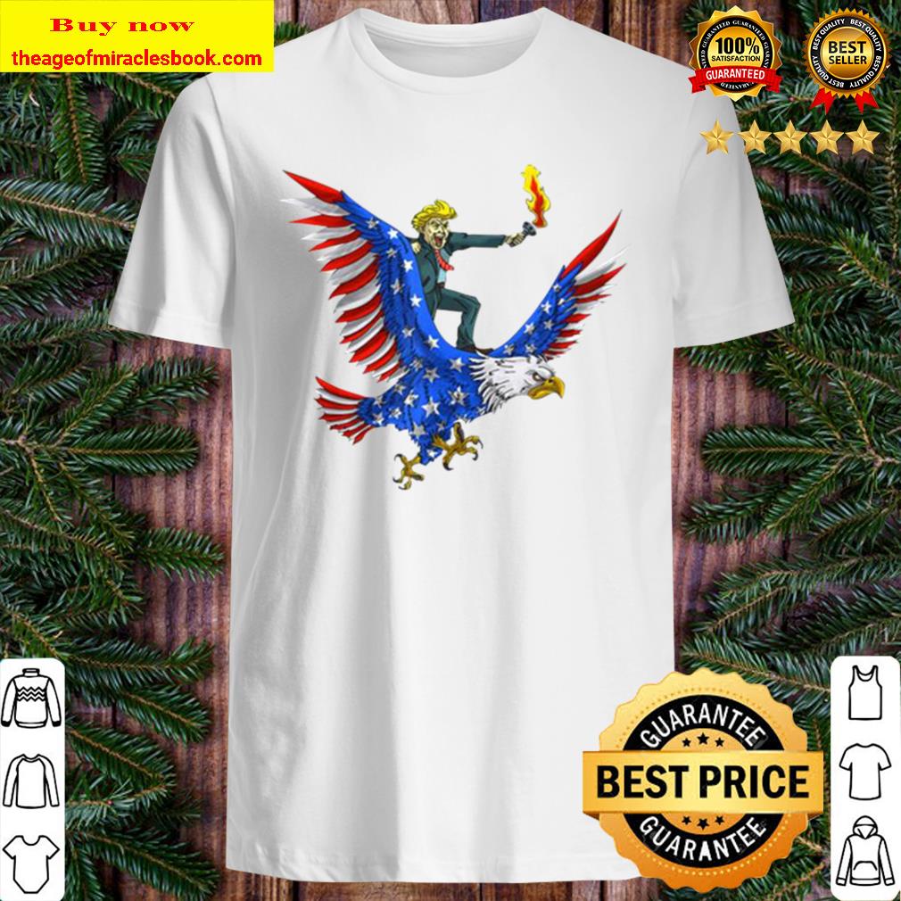 Trump On USA Eagle Cute US 4th Of July Funny American Vote Shirt