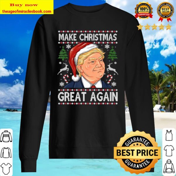 Trump make christmas great again funny ugly christmas Sweater