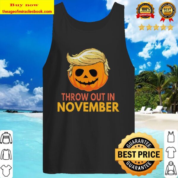 Trumpkin Shirt - Orange Trump Vote him Out and Vote Biden Tank Top