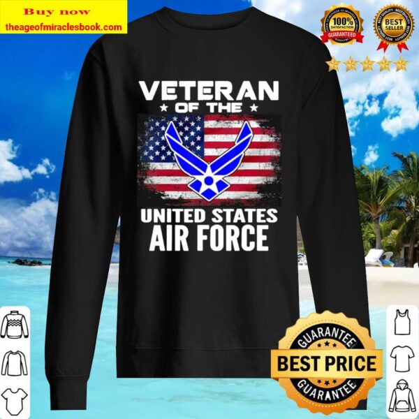 Veteran Of The United States Air Force With American Flag Sweater