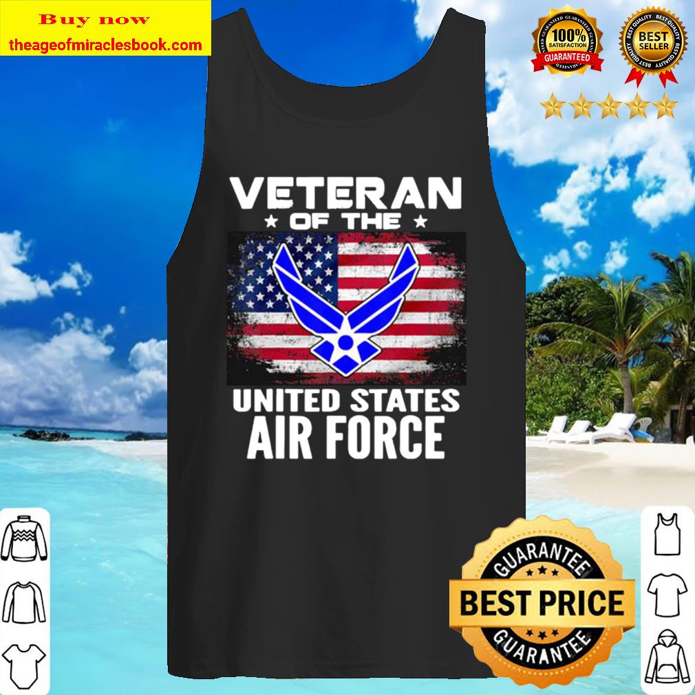Veteran Of The United States Air Force With American Flag Tank Top