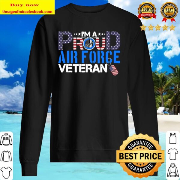 Vintage I’m A Proud Air Force Veteran Gift U.S Military Cool Sweater