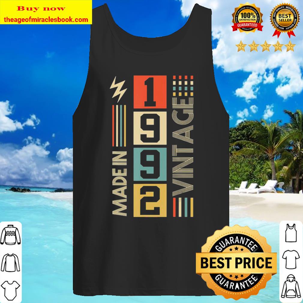 Vintage Legends Born Made In 1992 28th Birthday Retro Gift Tank Top
