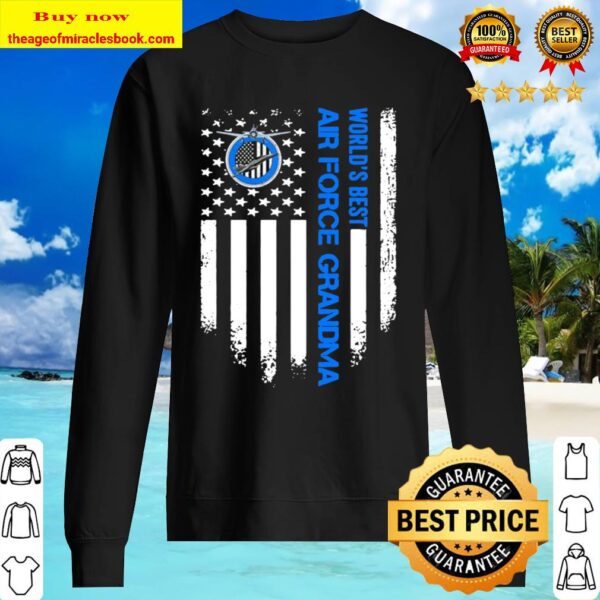 Vintage USA American Flag World’s Best US Air Force Grandma Sweater