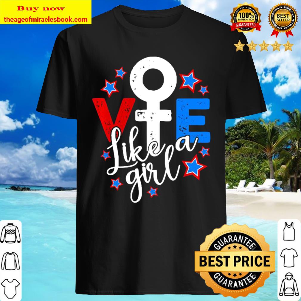 Vote Like a Girl American flag Men T-Shirt