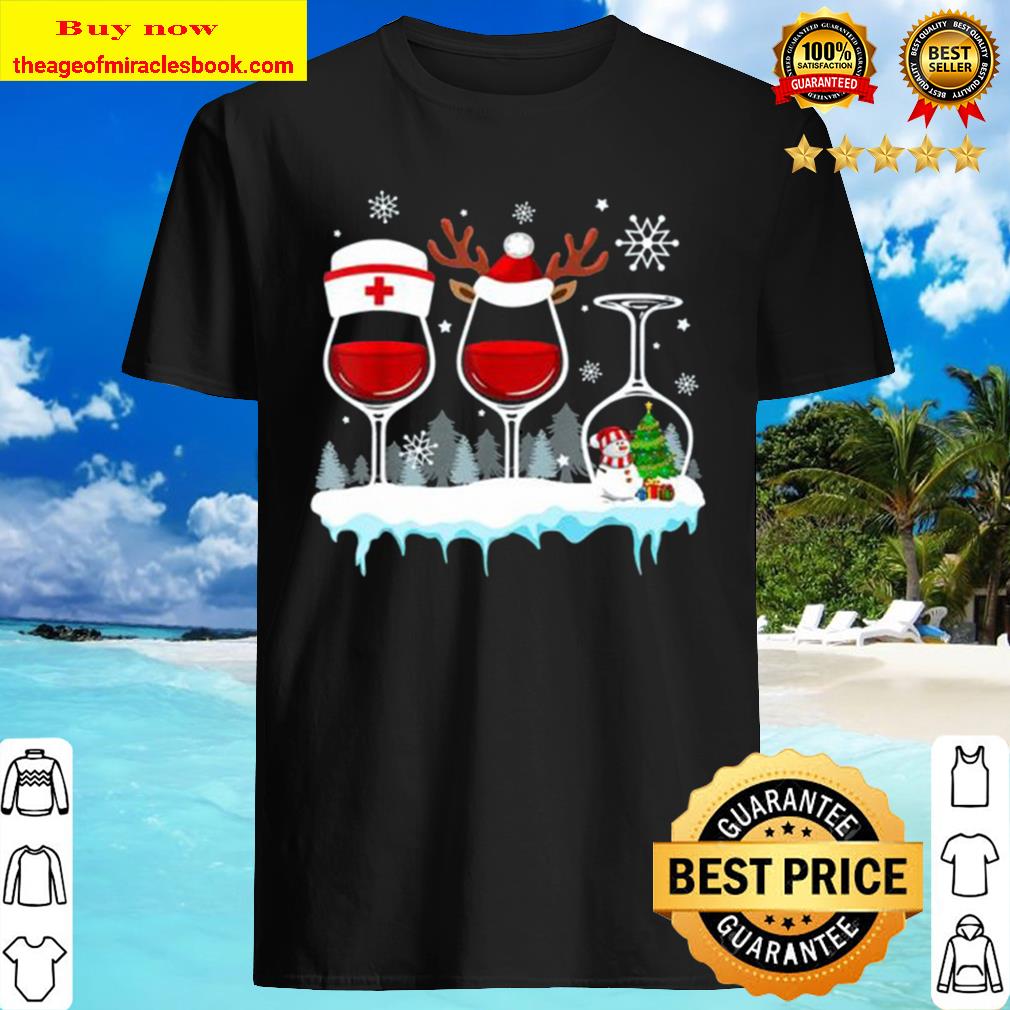 Wine Nurse Snowman Christmas Shirt