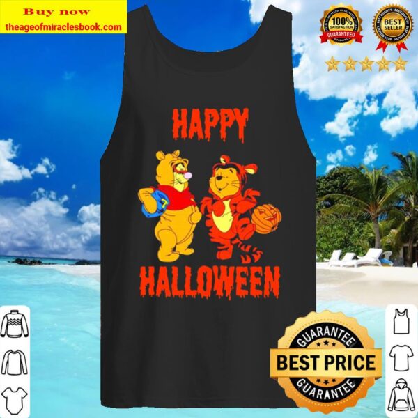 Winnie The Pooh and Tigger happy Halloween Tank Top